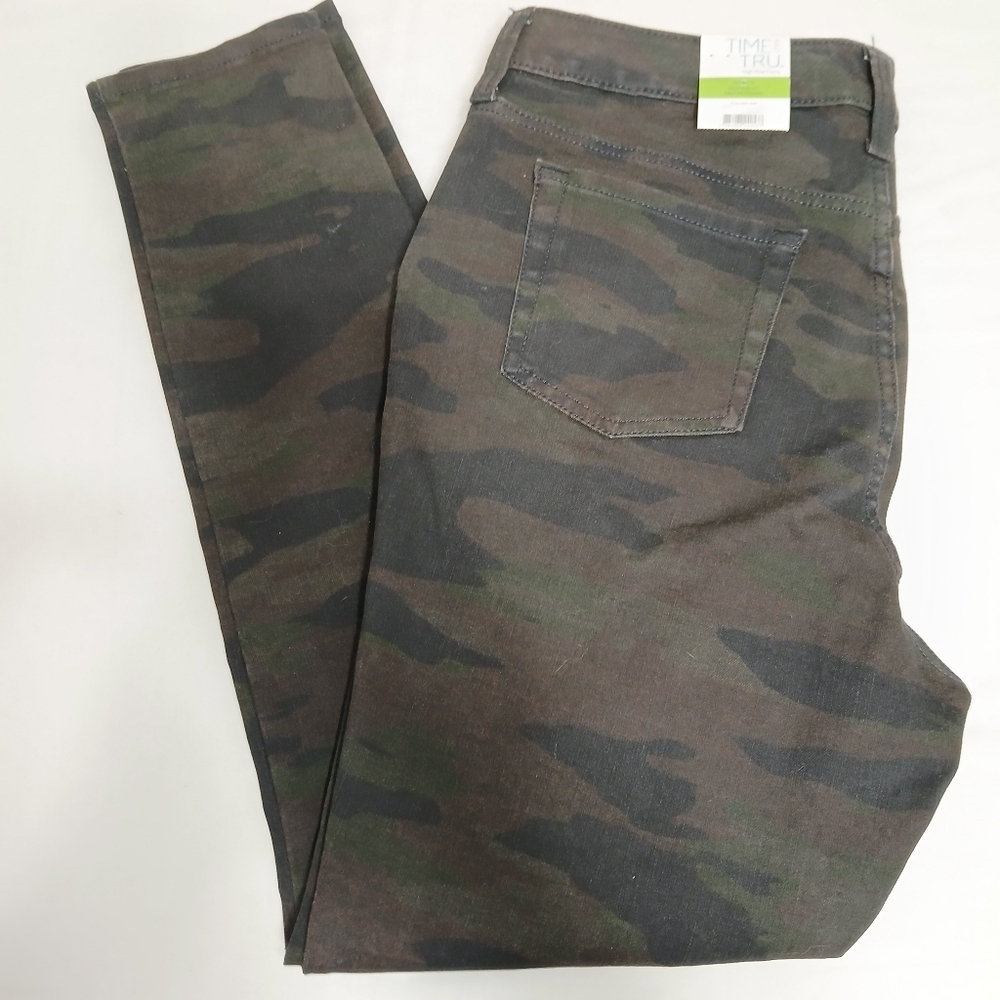 Time And Tru Camouflage High Rise Skinny Jeans Women's Size 12